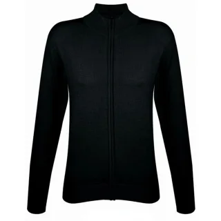 SOLS Damen/Damen Gordon Strickjacke mit durchgehendem Reißverschluss (Schwarz)