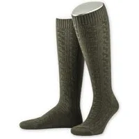 Lusana Trachtensocken Trachten Kniestrümpfe - L340 - jägeroliv, stahlblau, trachtenbraun