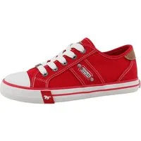 Mustang Shoes Gaspare Sneaker Freizeitschuh, Halbschuh, Schnürschuh mit auffälliger Kontrastnaht