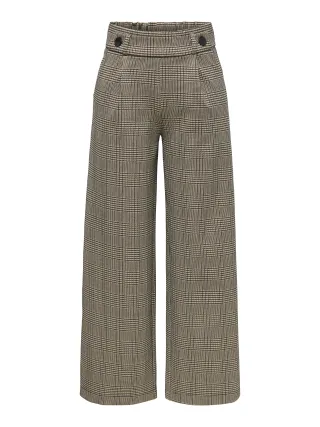 JDY - JDYGEGGO MIA LONG CHECK PANT JRS NOOS Sandshell - Gr. - 32
