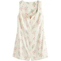 Next Minikleid Durchgeknöpftes Minikleid mit Kragen (1-tlg)