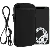 kwmobile Handytasche Handy Tasche zum Umhängen für XXL - 7" Hülle mit Band (1-tlg), Necklace Case - Neopren Cover mit Reißverschluss