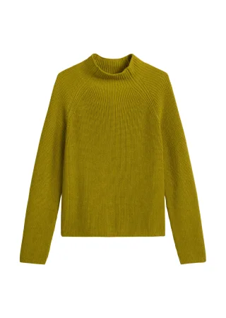 Marc OPolo Casual - Pullover, longsleeve, stand-up collar bright pea - Gr. - S