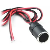 Bolwins B50C Kfz Einbau Steckdose Zigarettenanzünder Dose 12-24V Adapter Kabel Autoladekabel, + / − blanke Leitung, Zigarettenanzünder Dose (30 cm), Zigarettenanzünderdose 12–24V für KFZ & LKW, Einbau-Steckdose