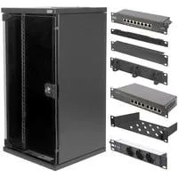 25,4 cm (10") Set 3 B 12HE, IT-Schrank schwarz, 12 Höheneinheiten