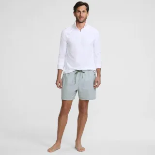 Badeshorts mit Hydroliner, 18 cm, Herren,  Blau, by Lands' End