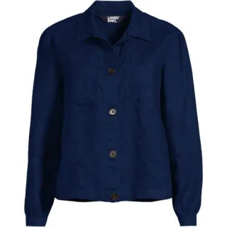Leinenjacke für Damen, Damen, size: regular, Blau, Leinen, by Lands' End