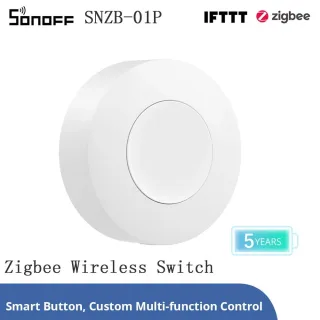 SONOFF SNZB-01P Zigbee3.0 Wireless Smart Switch Custom Button Action Two-way Control Smart Scene Control With Alexa Goog