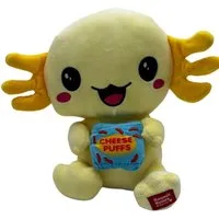 Kawaii Kuscheltier Axolotl Kuscheltier Echse Molch Figur Plüsch 24 cm Plüsch gelb (1-St), Axolotl Plüschtier Molch Kuscheltier Figur Plüschtier Wassertier