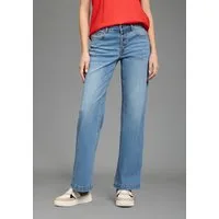 Bruno Banani Weite Jeans mit Elasthan-Anteil, aus Baumwollmaterial