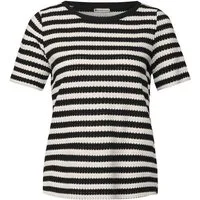 STREET ONE Langarmshirt Strick-Look Streifenshirt