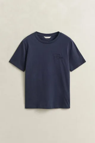 GANT - Tonal Graphic T-Shirt evening blue - Gr. - XXL