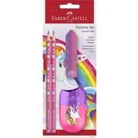 Faber-Castell Bleistift FABER-CASTELL Schreibset Einhorn Bleistifte Radiergummi Spitzer