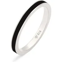 Elli Fingerring Stapelring Basic Emaille 925 Silber