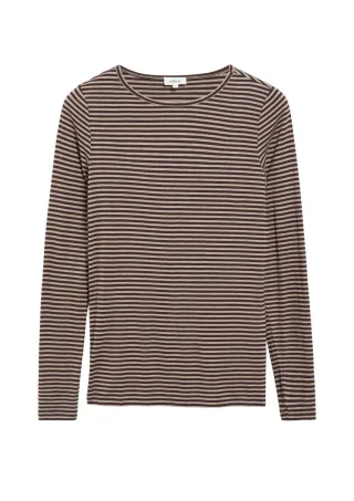 s.Oliver Red Label - Langarmshirt braun - Gr. - 40