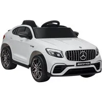 HOMCOM Elektro-Kinderauto Kinder 12V Kinderauto mit 2,4 G Fernbedienung, 2 Motor, Belastbarkeit 30 kg, (1-tlg), für Kinder, Weiß