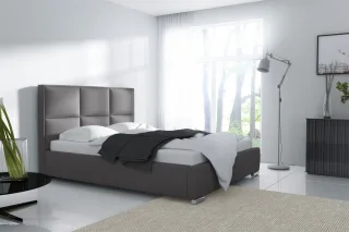 Polsterbett Bett Doppelbett VITUS Polyesterstoff GRAU 160x200cm