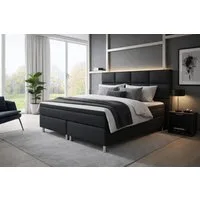 inter Boxspringbett 180x200 cm M-BK mit Bettkasten, Taschenfederkern H3 Topper (Spar-Set, Komplettes Set), SOFORT LIEFERBAR