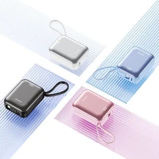 USAMS CD278 PB98 22.5W 37Wh 10000mAh Smart Digital Display Power Bank Come with Type-C & iP Cables External Battery Powe