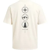 Neverless Oversize-Shirt Herren T-Shirt - Kompass Outdoor - Oversized Relaxed Fit Sommer mit Print
