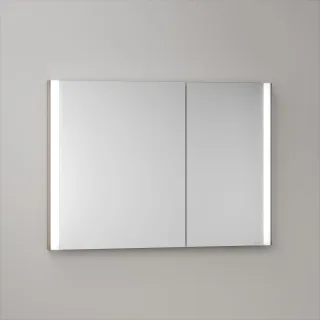 KEUCO Royal Atlas LED Spiegelschrank 100 x 71 x 11,5 cm mit 2 Türen, asymmetrisch, Unterputz 211201450096
