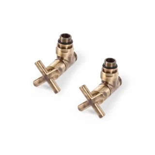 Terma Set Regel-Eckventil MINIMALIST; GZ 1/2"-Ø16x2, Ø15; bronze; (2xV43110M_2xA58502M_2xA33309A), T TGERBR002