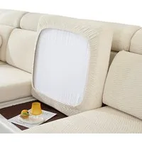 Zyronn Sofahusse Stretch Sofa Sitzkissenbezug, Sitzkissen Bezug rutschfest, Elastischer Kissenbezüge, Sofa Überzug Wohnzimmer, Sofaschoner