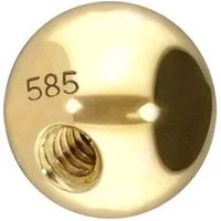 PIERCINGLINE Piercing-Set 14/18 Karat Gold Schraubkugel (Schraub-Aufsätze, 1-tlg)