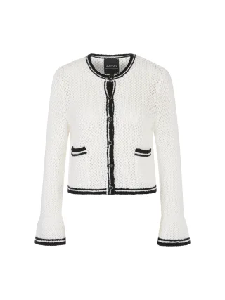 Marc Cain Collections - Kurze Jacke in Deutschland gestrickt off-white - Gr. - 40