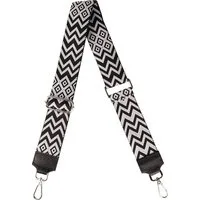 MIRROSI Schulterriemen Made in Italy aus Echtleder Schultergurt für Tasche zum Wechseln (Schwarz, Karabiner in silberner Farbe, 1x Taschengurt) 5cm Breit Bohemian Style
