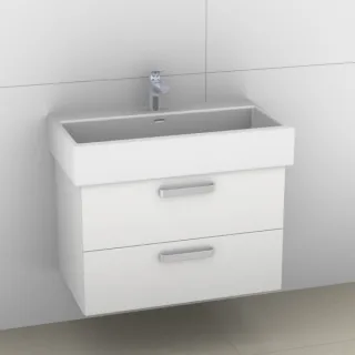 Artiqua 415 Waschtischunterschrank für Living City 817436 Weiß Glanz, 415-WU2L-L9-7050-68 415-WU2L-L9-7050-68