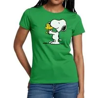 Spreadshirt T-Shirt Peanuts Snoopy Und Woodstock Frauen T-Shirt (1-tlg)