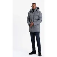 OMBRE Winterjacke Warme lange Herren Parka Jacke mit Wolle