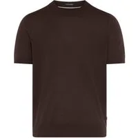 BOSS Kurzarmpullover Umauro aus Merinowolle, regular fit
