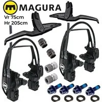 Magura Scheibenbremse Magura HS11 Fahrrad Hydraulische Felgenbremse Evo2 Vr+Hr Komplett Set