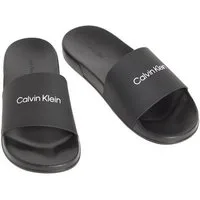 Calvin Klein ESS SLIDE MONOBRAND CV Badepantolette Strandschuh, Pool Slides, Flat, Sommerschuh, Pantolette mit Logo