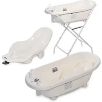 Lorelli Babybadewanne Babybadewannen-Set 88 cm, Babybadewanne 88 cm Badesitz Badewannenständer Ablauf