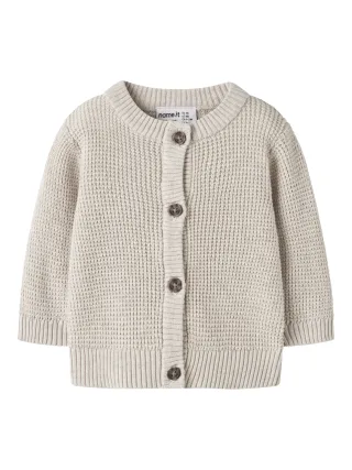 NAME IT - NBNBUBBA LS KNIT CARD NOOS Peyote Melange - Gr. - 68