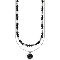 Aniston JEWELRY & WATCHES Ketten-Set mit schwarzen Steinen (Set, 2-tlg), mit Kristall