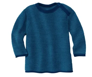 Disana Melange-Pullover 74/80 marine-lagoon