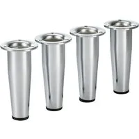 SO-TECH® Möbelfuß FOX-TROT höhenverstellbar um max. 12 mm, (4-St), Höhe 150 mm Chrom poliert