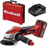 Power X-Change Akku-Winkelschleifer TE-AG 18/115 Li Kit, 18Volt rot/schwarz, Li-Ionen Akku 3,0Ah, in E-Box S35