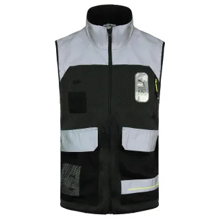 Puma x Helly Hansen ärmellose graue Herren Refelctive Polar Fleece Weste 598279 01
