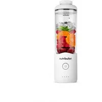 nutribullet Smoothie-Maker Flex NBP013W - zerkleinert Eis & gefrorene Früchte, Weiß, 590ml, BPA-frei mit Trinkdeckel, USB-C & Trageschlaufe, 15+ Mixzyklen