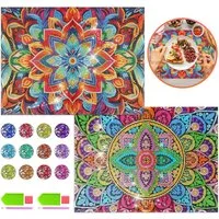 TMGOT Malen nach Zahlen Mandala Diamantmalerei Tischset für kreative Kinderprojekte. (Bastelset für Kinder mit vollständigem Zubehör für Diamantmalerei-Projekte., Kreatives DIY Diamant-Malset Mandala-Mustern dekorative Tischsets), Mandala-Design Tisc