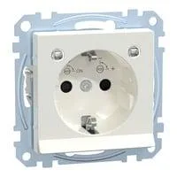 Schutzkontakt-Steckdose mit erhöhtem Berührungsschutz und LED-Beleuchtung, 16 Ampere, 250 Volt weiß (glänzend), Retail