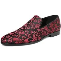Allthemen Loafer Herren Slipper Pennyloafer mit elegantem Jacquard