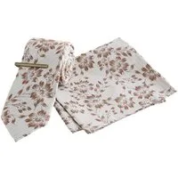 Next Krawatte Krawatte und Einstecktuch mit floralem Print (3-St)