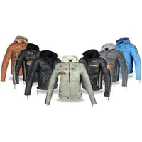 Alpha Speeds Motorradjacke - /Freizeit Herren Lammlederjacke Bikerjacke Highway 11 (Abnehmbares Innenfutter und Kapuze, (NEUE VERSION 2025) Aus weichem Lammleder, inkl. einsetzbarer Protektoren