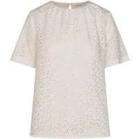 seidensticker Shirtbluse Schwarze Rose 1/2 Rundhals Stickerei